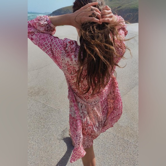 PATCHWORK PRINT MINI DRESS - Picture 13 of 15